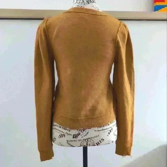 AERIE | Women's Gold Distressed Super Soft Inside  Out Long Sleeved Swea… - Picture 4 of 4